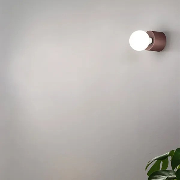 Plafoniera moderna alluminio Corten - BOW E27 lampadina a vista 12x9 cm
