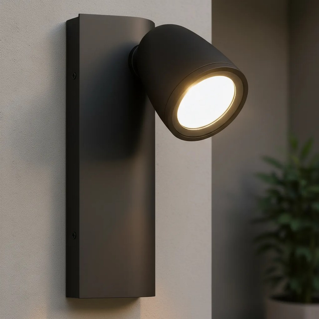 Applique da Esterno GU10 Orientabile IP65 Serie AXIS - Nera