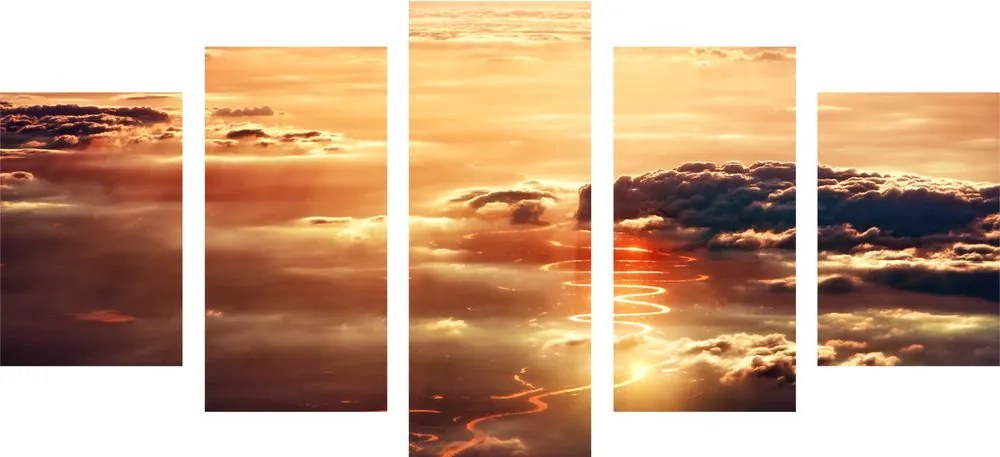 Quadri 5 pezzi – Nuvole affascinanti