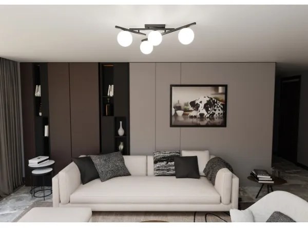 Plafoniera SMART 4xE14/10W/230V nero/bianco