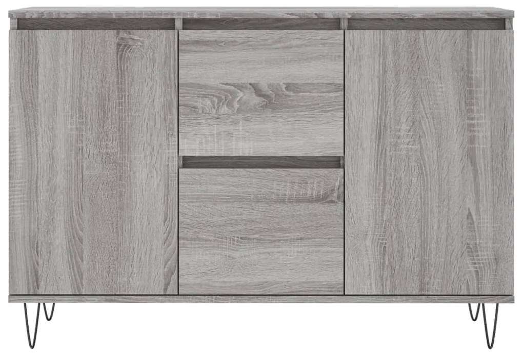 Credenza grigio sonoma 104x35x70 cm in legno multistrato