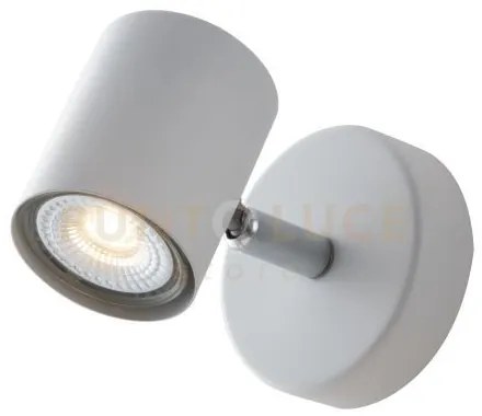 Spot zero bianco 1 luce attacco gu10 8x12cm in metallo orientabile
