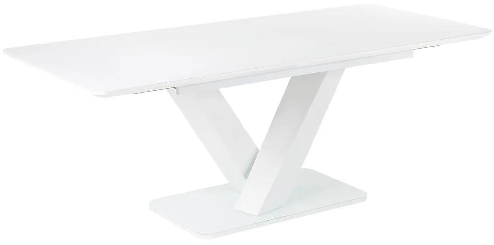 Tavolo da pranzo estensibile vetro bianco 160/200 x 90 cm SALTUM Beliani