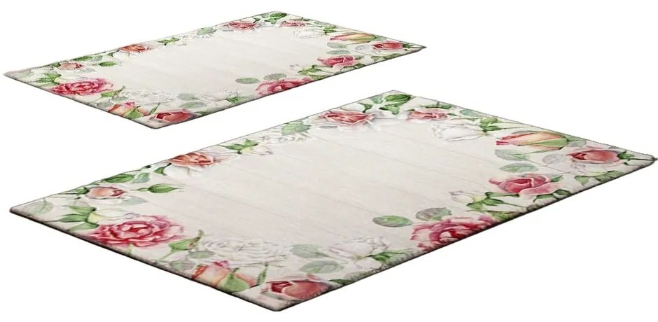 Set di tappetini per il bagno 2 pz 60x100 cm – Foutastic