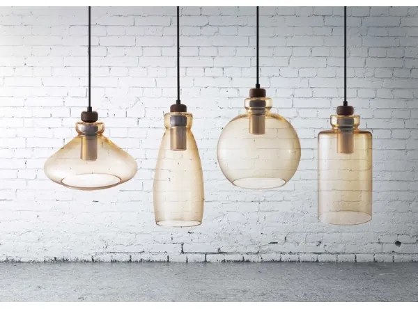 Lampadario a sospensione con filo VETRO 1xE27/60W/230V