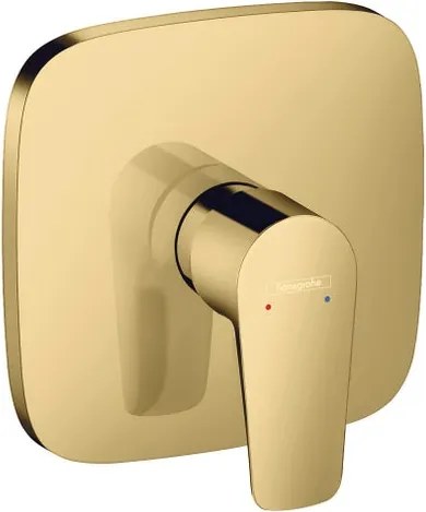 Rubinetto per doccia getto laminare cristallino a 2 manopole Talis E oro lucido HANSGROHE