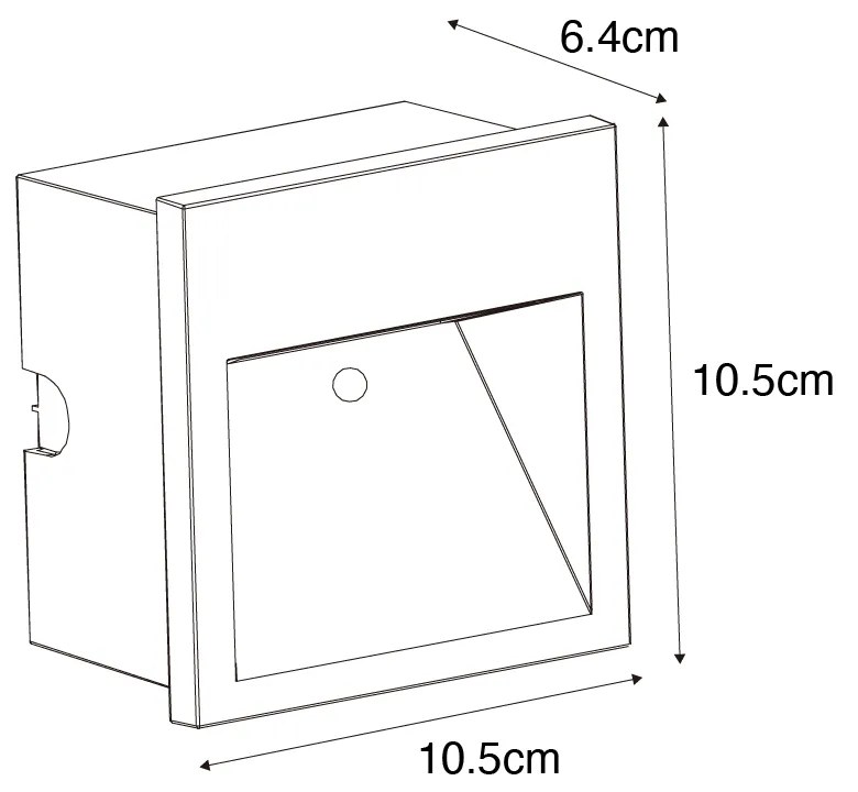 Set di 4 faretti da parete moderni neri con LED inclusi - Gem 2
