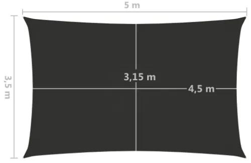 Parasole a Vela Oxford Rettangolare 3,5x5 m Antracite