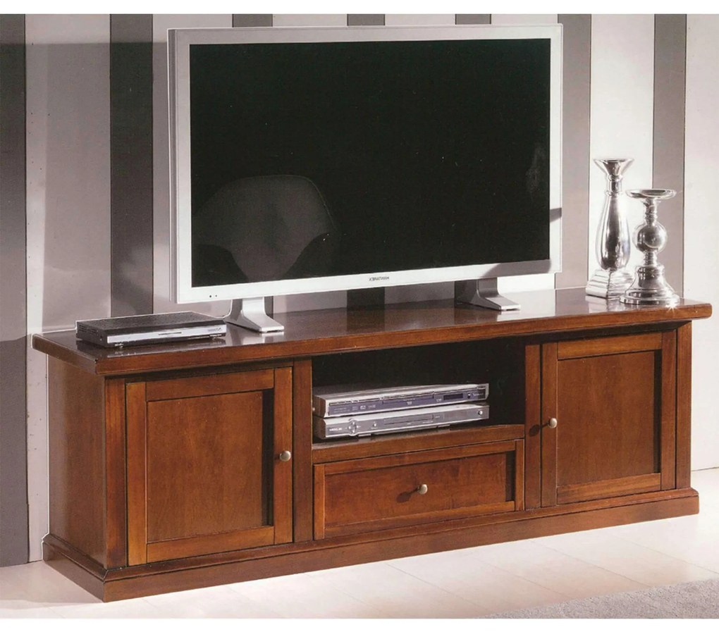 CLAYTON - mobile porta tv in legno massello cm 45 x 160 x 56 h
