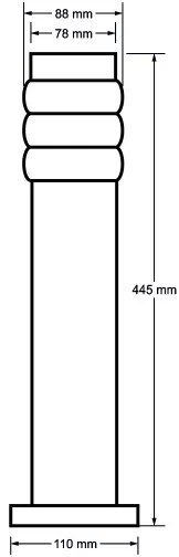 Lampada da esterno LULA 1xE27/11W/230V IP44 acciaio inossidabile