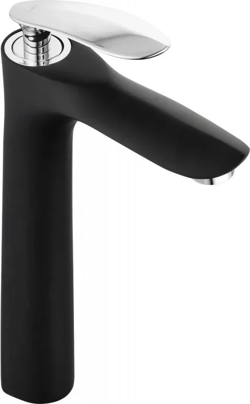 Mexen Lily batteria lavabo alta, nero/cromo - 73610-17