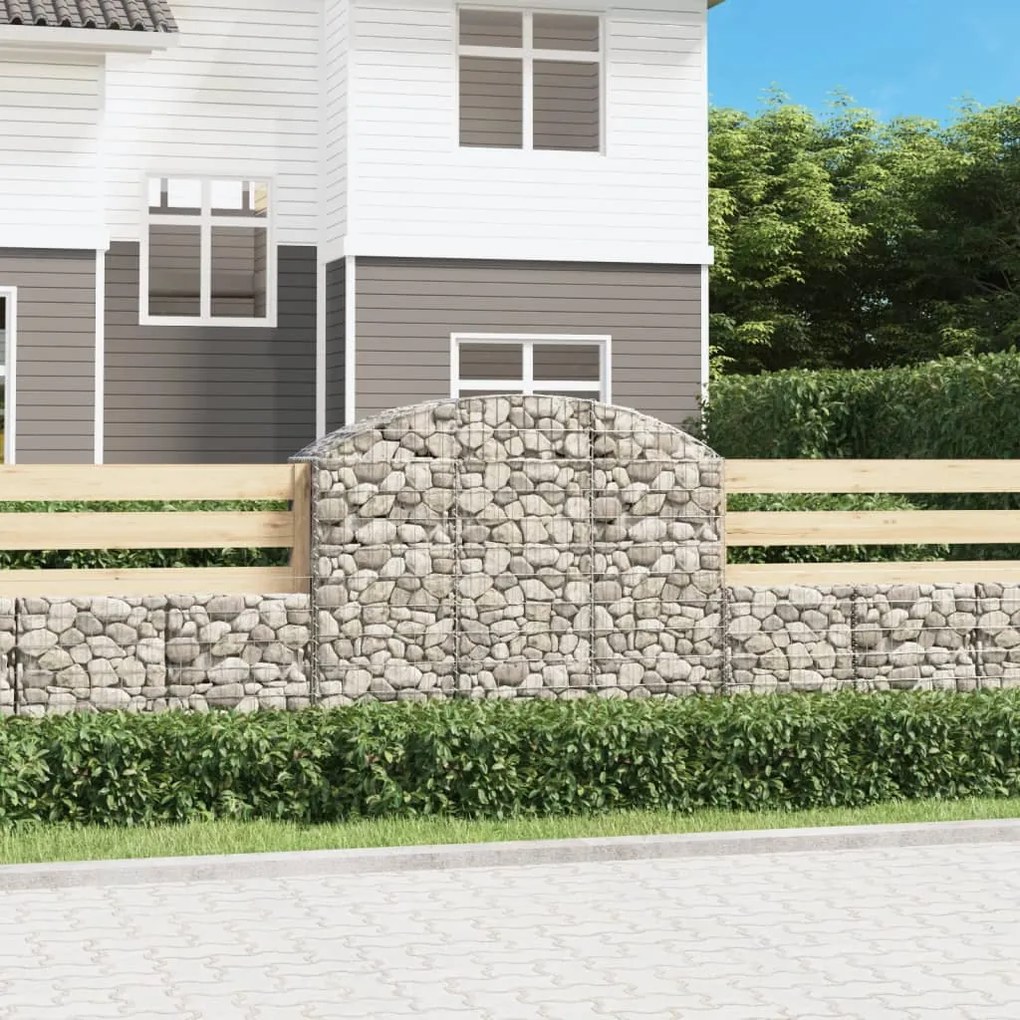 Cesto Gabbione Ad Arco 150x50x120/140 Cm Ferro Zincato /