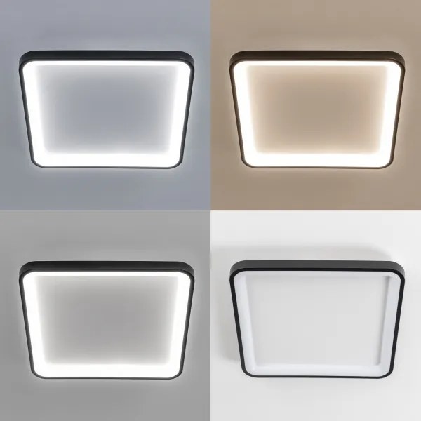 Brilagi - Plafoniera dimmerabile LED FALCON SLIM LED/50W/230V 50x50 cm nera+telecomando