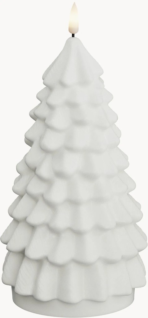 Candela a LED fatta a mano albero di Natale, effetto fiamma reale, alt. 18 cm