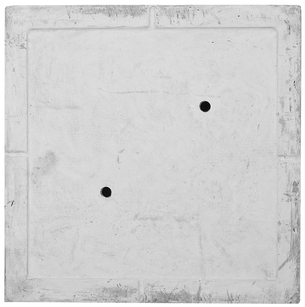 Vaso da fiori quadrato bianco 30 x 30 x 28 cm PAROS Beliani