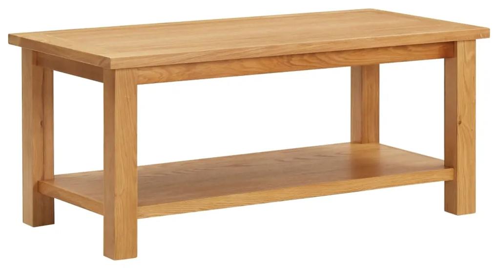 Tavolino da caffè 110x55x40 cm in legno massello di rovere