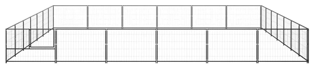 Gabbia per cani nera 42 m² in acciaio