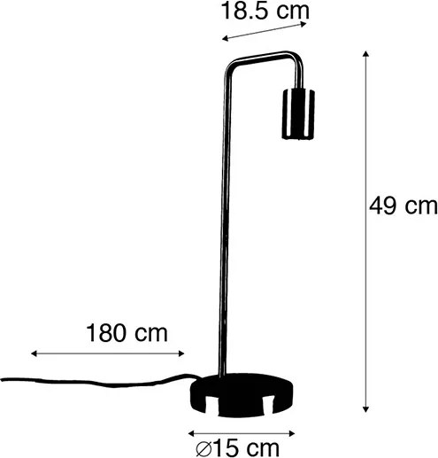 Lampada da tavolo moderna nera - Facil