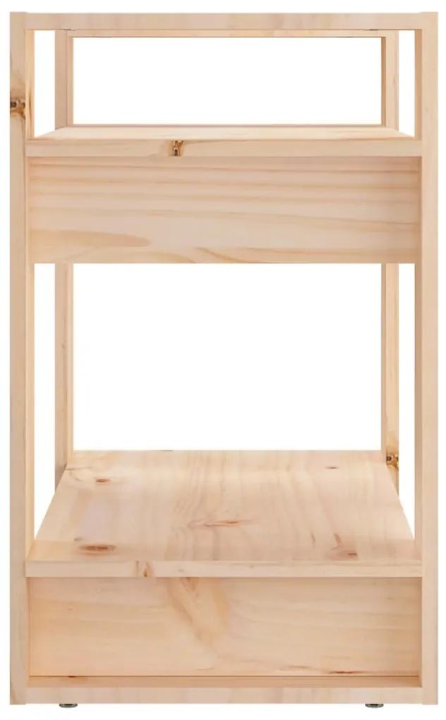 Libreria/divisorio 60x35x57 cm in legno massello di pino