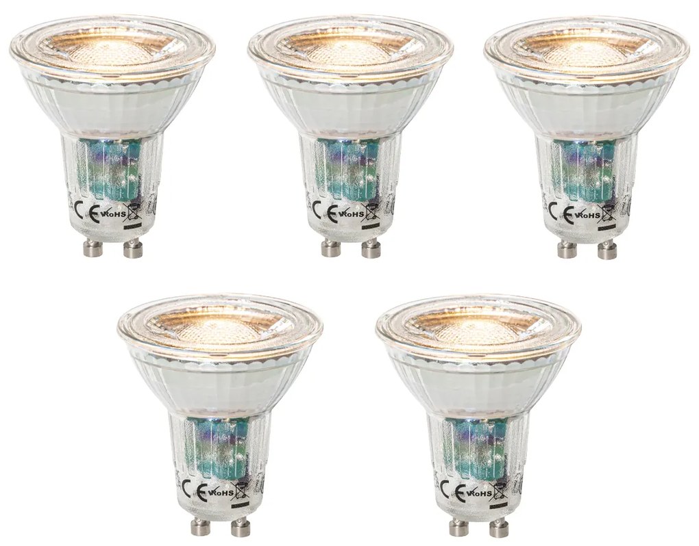 Set di 5 lampadine LED GU10 dimmerabili 3W 200 lm 2200 - 6500K