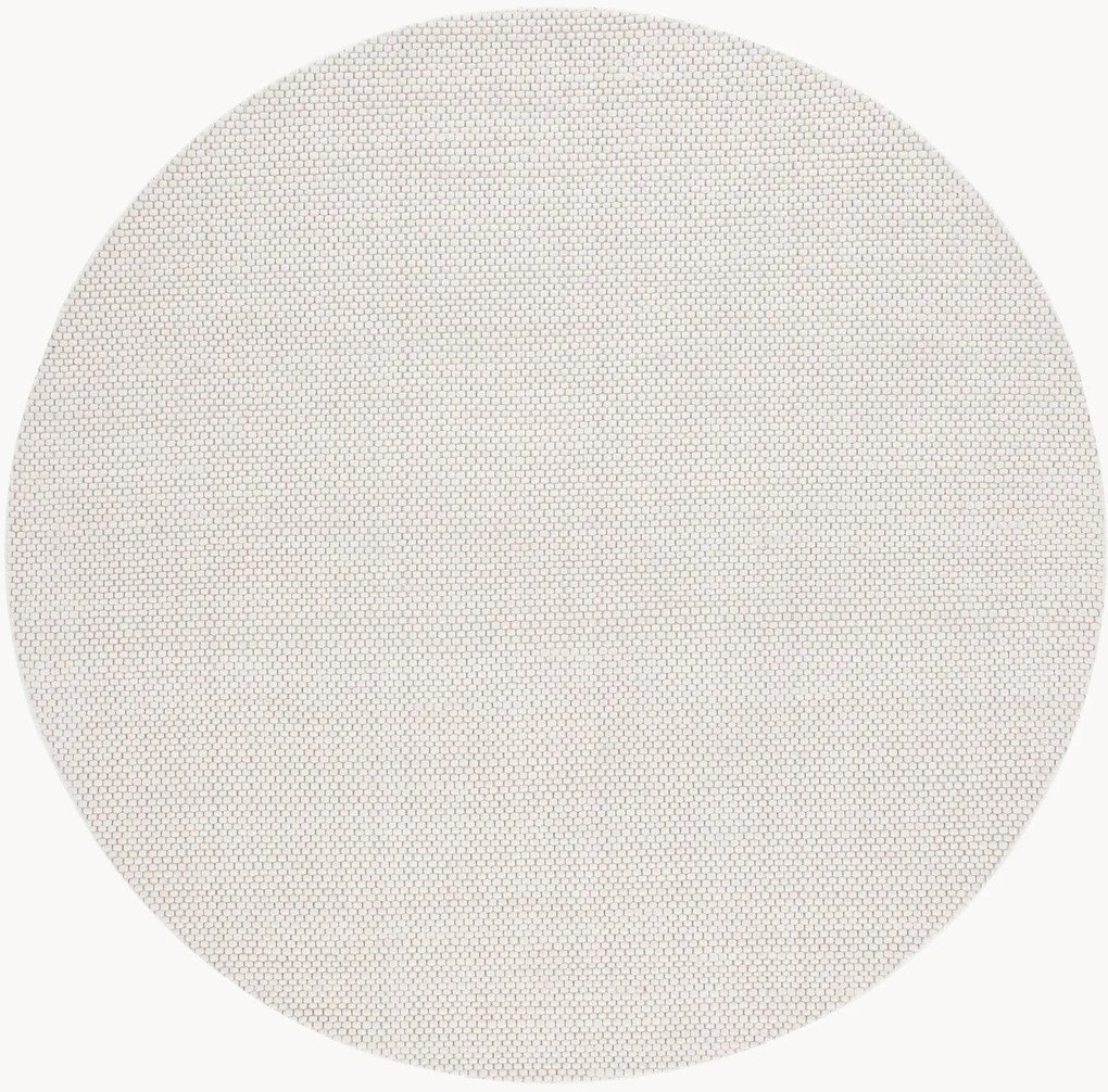 Tappeto rotondo a pelo basso in lana Aminah