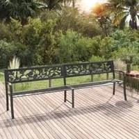 Panca da Giardino Doppia 246 cm Nera in Acciaio 317129