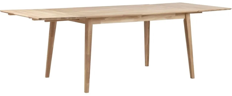 Piano in rovere chiaro per allungare il tavolo da pranzo pieghevole in rovere Filippa - Rowico