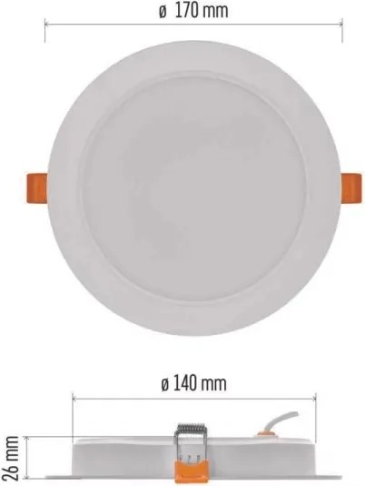 Luce LED da incasso LED/18W/230V diametro 17 cm bianco