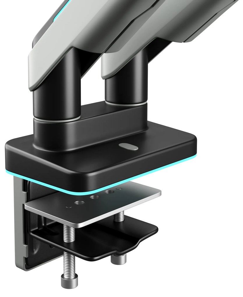 Supporto Doppio per Monitor da 49 Pollici Grigio e Nero RGB X-Arm Dual