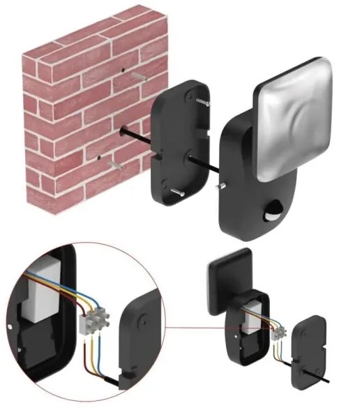 LED Lampada da parete flessibile per esterni NIKA LED/12,5W/230V IP44