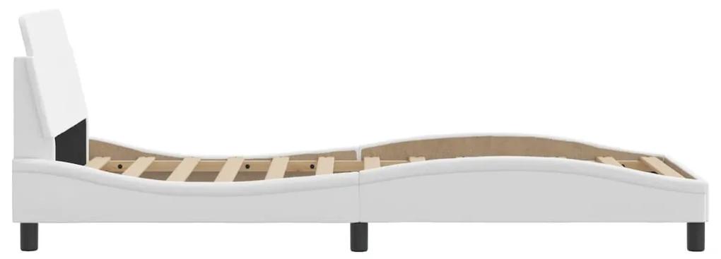 Giroletto con testiera bianco 90x200 cm in similpelle