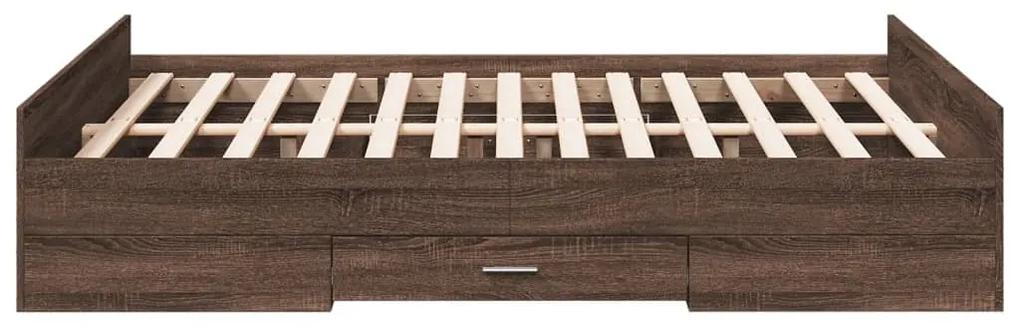 Giroletto cassetti rovere marrone 120x200 cm legno multistrato