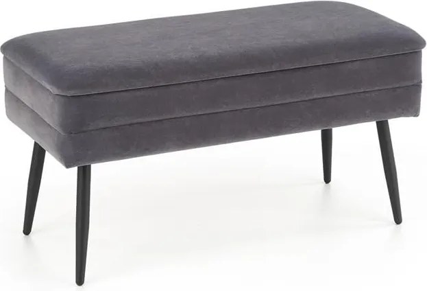 Panca da interno Velva in grigio/nero - H37 cm