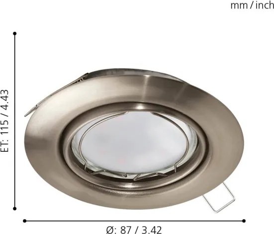 Eglo 94242 - Lampada LED da incasso PENETO 1xGU10-LED/5W/230V