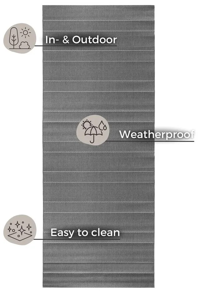 Runner grigio per esterni, 80 x 200 cm Sunshine - Hanse Home