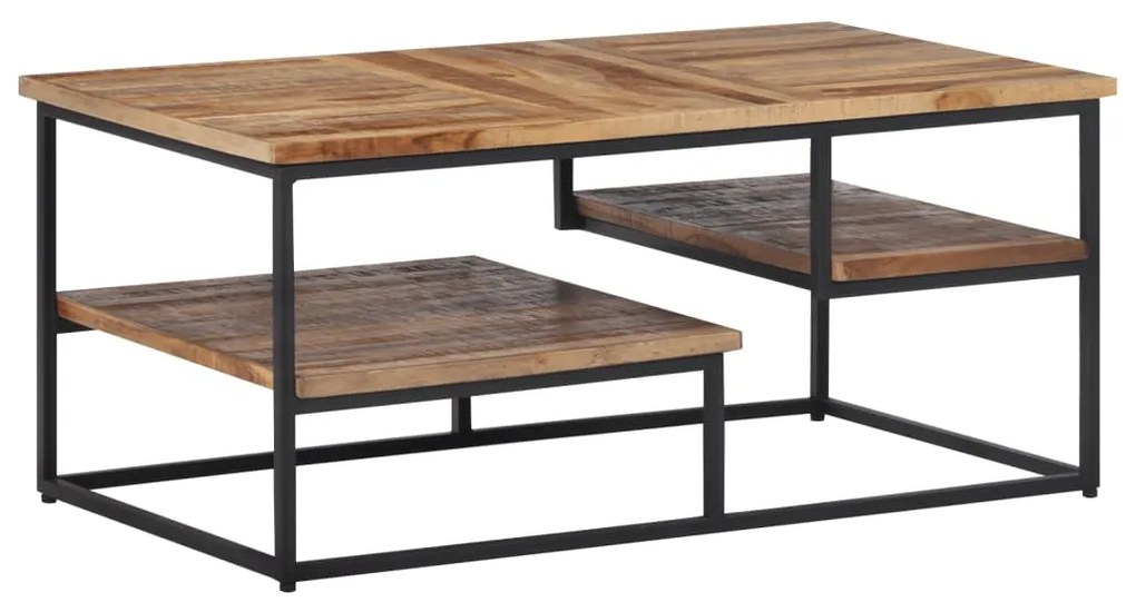 Tavolino Da Salotto 90x50x39cm Massello Teak Di Recupero /