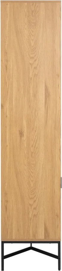 Vetrina in colore naturale con effetto rovere 80x180x40 cm Jaipur - Actona
