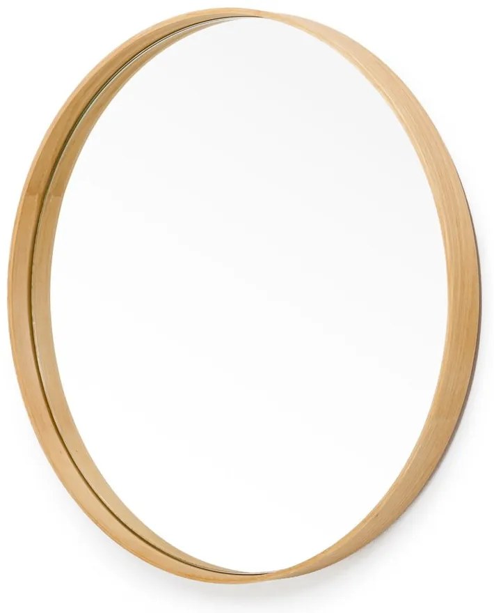 Specchio da parete con cornice in rovere Glance, ø 45 cm Galnce - Wireworks