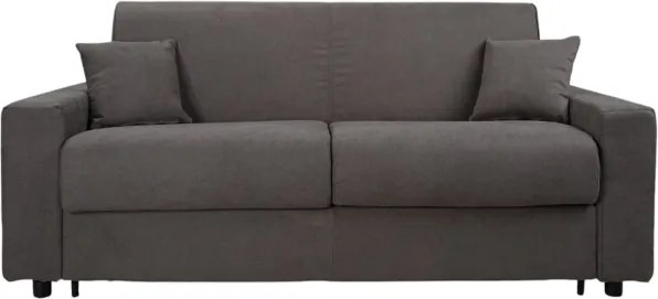 Divano 3 posti letto tessuto Grigio sfoderabile con materasso - ROLEN
