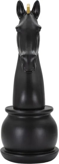 Cavallo Nero E Oro Cm Ø 18,5X50