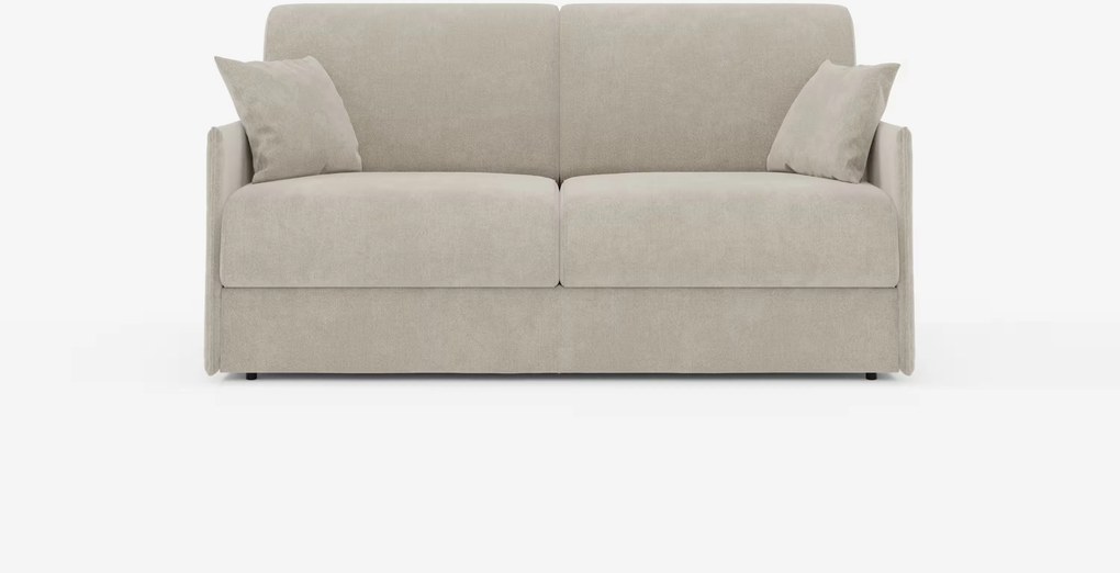 Evans divano letto matrimoniale sfoderabile - design compatto e vano porta guanciali in tessuto smacchiabile T23