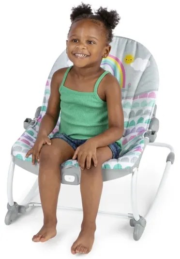 Bright Starts - Dondolo vibrante per bambini ROSY RAINBOW 1xLR14