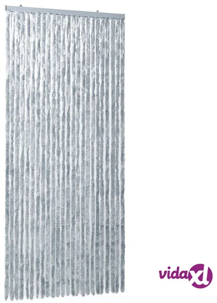 vidaXL Zanzariera Bianco e Grigio 100x220 cm Ciniglia