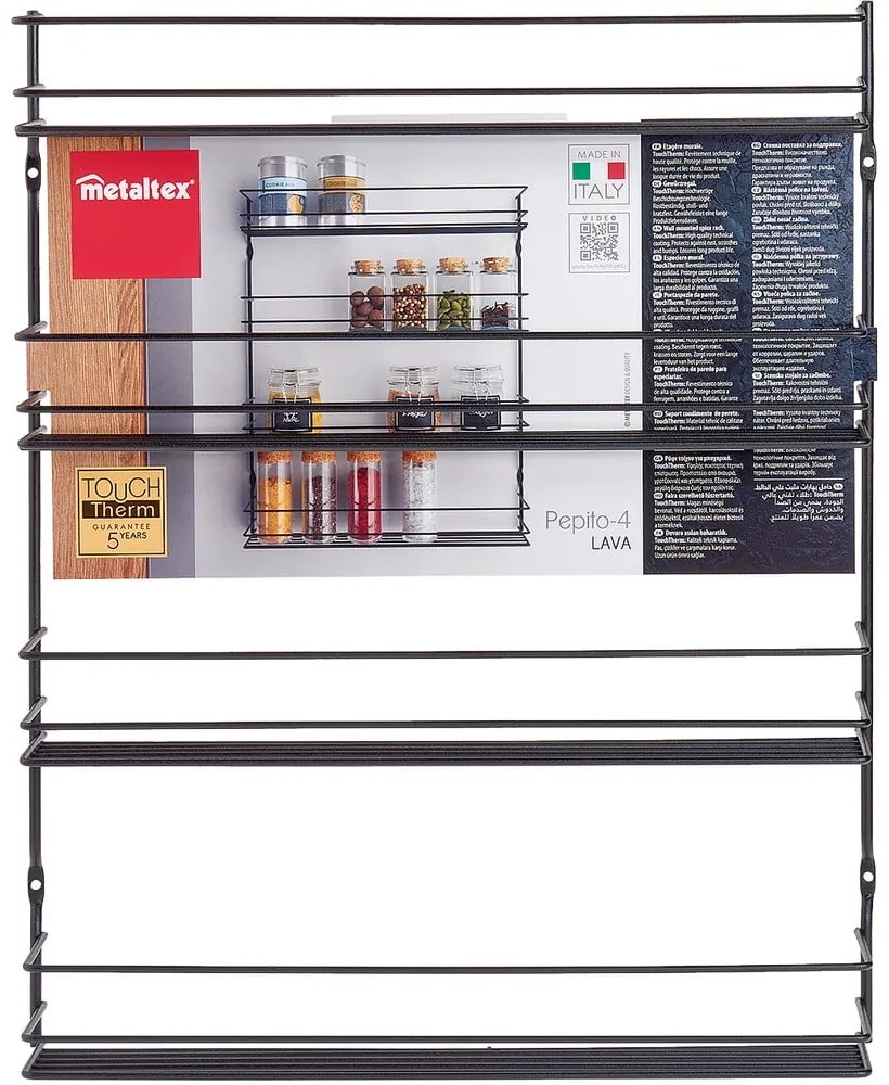 Organizer per spezie da parete in acciaio inox – Metaltex