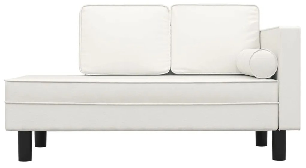 Sdraio con cuscini e capezzale crema in similpelle