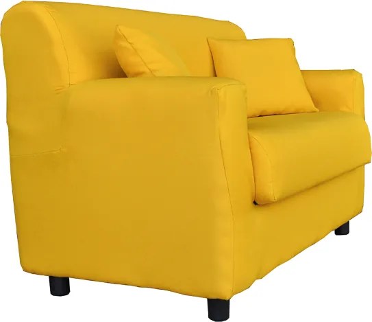 Divano 2 posti Giallo - tessuto sfoderabile 124 cm BOLOGNA