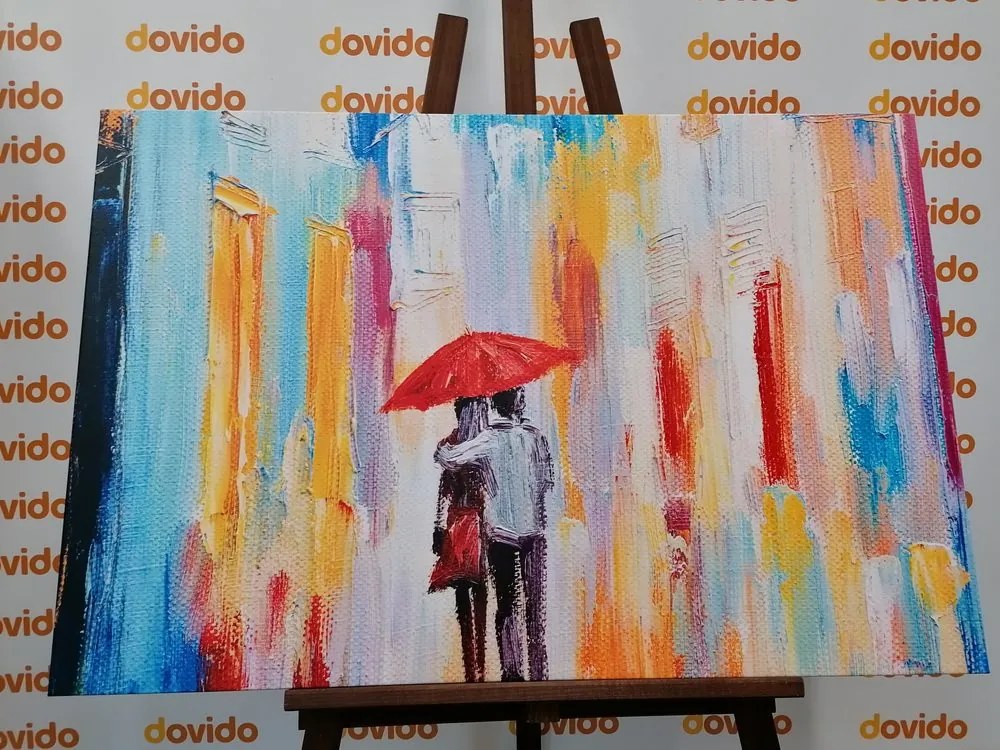 Stampa su tela – Passeggiata sotto la pioggia