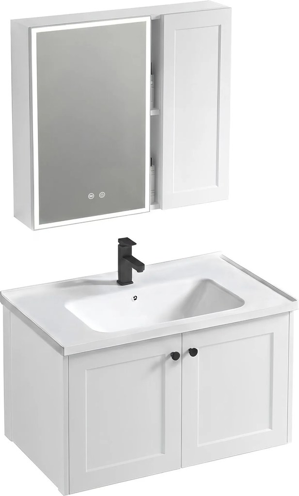 Set di mobili da bagno con lavabo Monti 60cm White