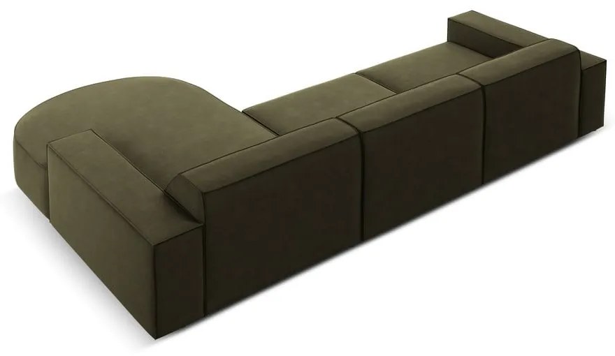 Divano angolare in velluto verde (angolo destro) Jodie - Micadoni Home