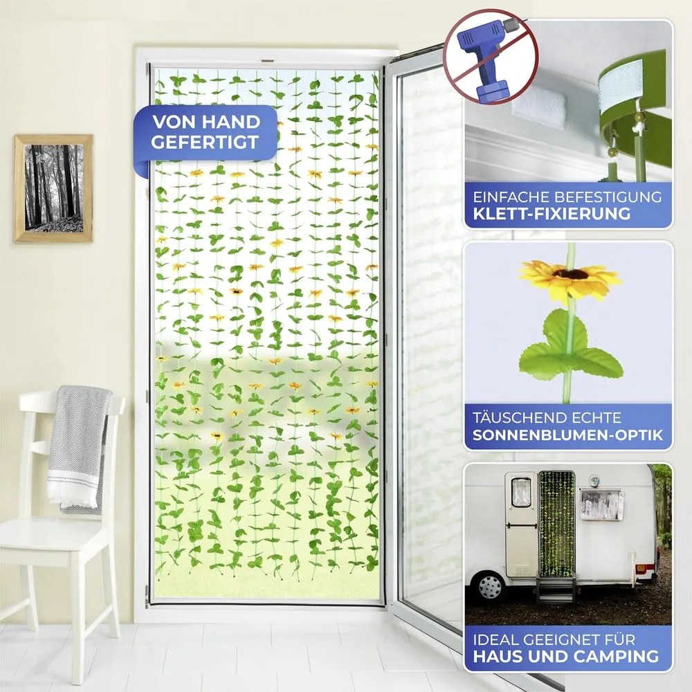 Tenda gialla/verde alla porta 90x190 cm Sunflowers – Maximex